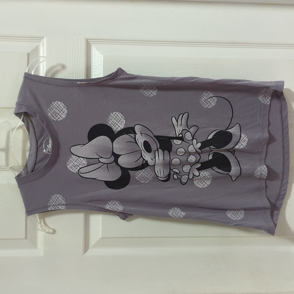 Disney Women's Gray Minnie Mouse Tank Top Size Small - Picture 2 of 5